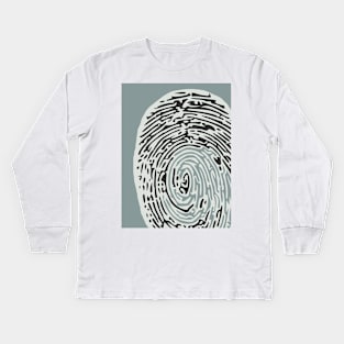 Fingerprint #10 Kids Long Sleeve T-Shirt